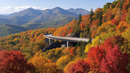 Scenic autumn drive blue ridge parkway nature photography mountains
