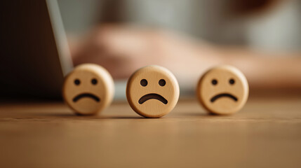Expressing discontent emoji faces reflecting emotions workspace