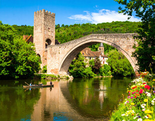 old bridge over the river