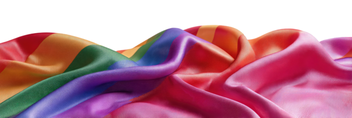 Rainbow Pride Flag Fabric Draped