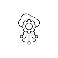 Icon a cloud services, isolated against a clean background.