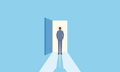 進み出すビジネスマン