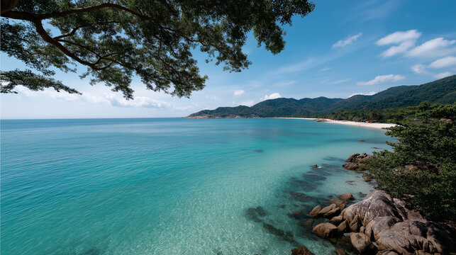 Modern city skyline with abstract geometric overlay and glowing sunset light above skyscrapers - Powered by Adobe
