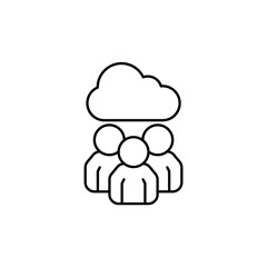 Icon a public cloud, isolated against a clean background.