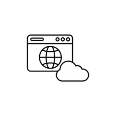 Fototapeta premium Icon a website, isolated against a clean background.