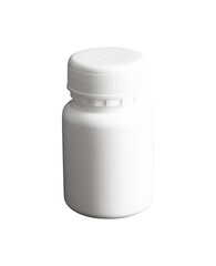 white medicine bottle mockup isolated