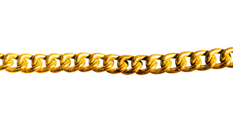 gold luxury chain necklace isolated