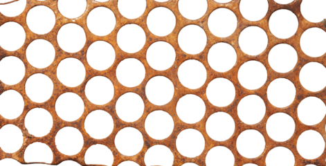 rusty metal with round hole pattern background