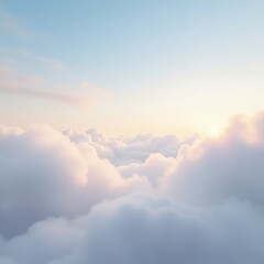 Cloudscape with soft sky gradients