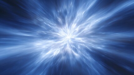 Abstrakte blaue Licht-Explosion, Energie-Ausbruch, Strahlungszentrum