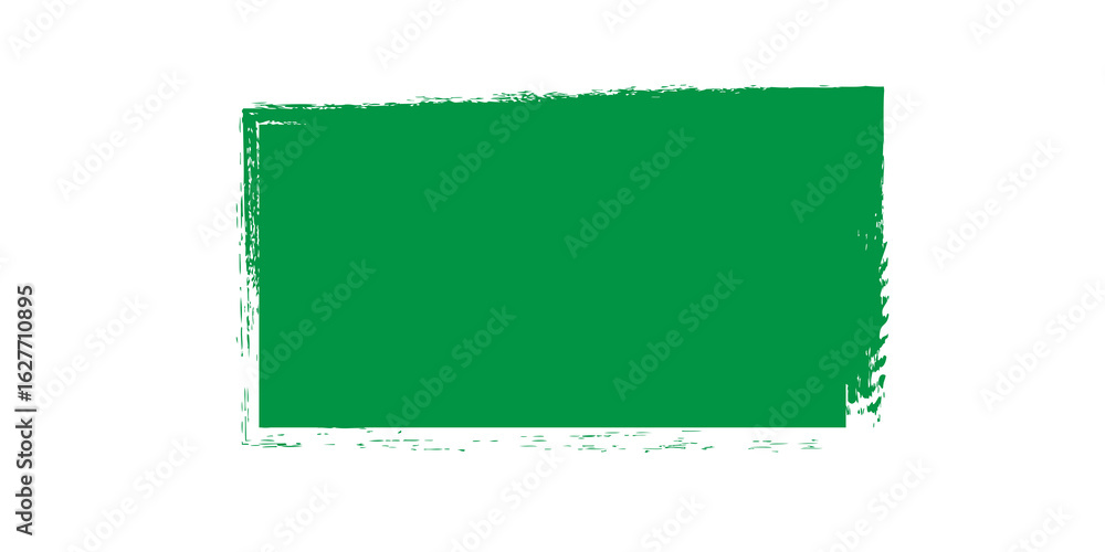 Poster a solid green rectangle on a black background with a gray border edge isolated on transparent backgr