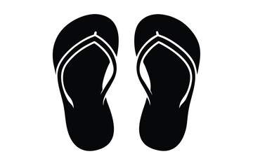 flip flops icon vector icon silhouette