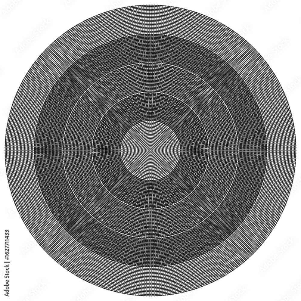 Poster concentric circle pattern. abstract line vortex. dynamic swirl vector. hypnotic motion illustration.