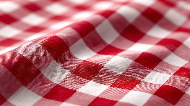 Rot-wei&szlig;er Vichy-Karokstoff, Nahaufnahme Textur