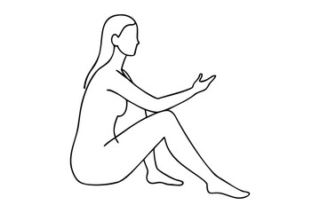 Graceful Lady Silhouette Design