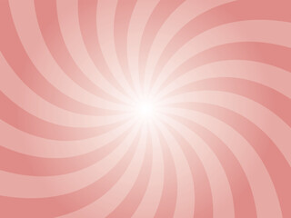 Beige Pink Sunburst Background with Swirl Rays. Retro Vintage Style Background with Sun Rays. Sunburst Background. Vector Illustration.