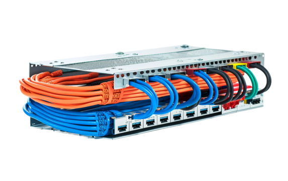 Efficient Cable Management System on white background