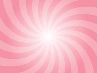Salmon Pink Sunburst Background with Swirl Rays. Retro Vintage Style Background with Sun Rays. Sunburst Background. Vector Illustration.