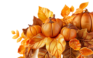 Artistic Cake Inspired by Autumn on white background