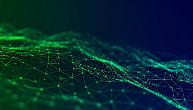 Vibrant digital matrix with glowing green data streams, intricate cyber patterns, xvid tech scene, 