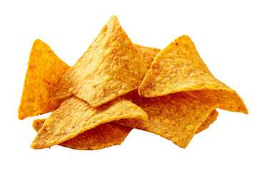 Fototapeta premium A pile of tortilla chips with a white background