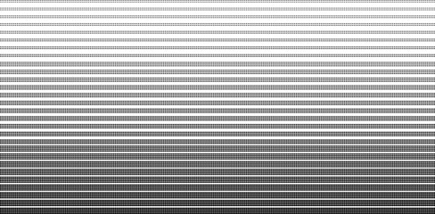Halftone dotted gradient horizontal lines textured background. Abstract vector striped retro minimal pattern for posters, banners