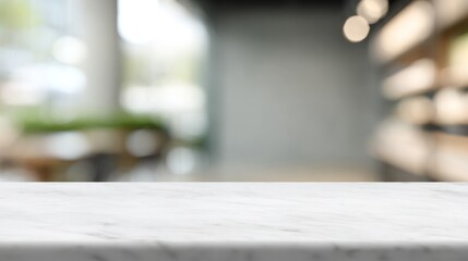 Elegant Marble Surface with Blurred Background in Modern Interior Setting