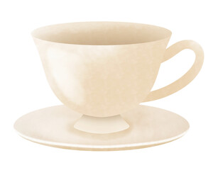 ティーカップとソーサーのイラスト
