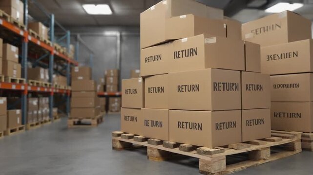 Return boxes in a warehouse.