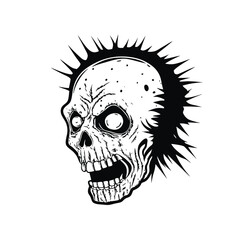 zombie head vector