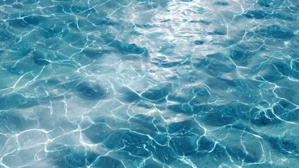 Fototapeta premium Sunlit water ripple patterns captured from above. Artificial intelligence image