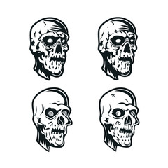 zombie head vector