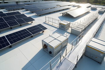 Fototapeta premium Maintenance Deck for Solar Infrastructure