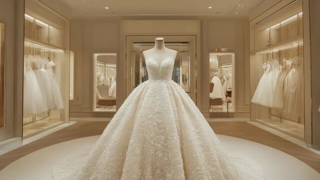 Exquisite Bridal Gown: A Luxurious Showcase of Wedding Dress Elegance