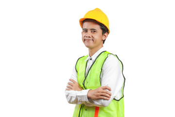 Portrait of a very confident young construction worker crossing his arms ready to build a...