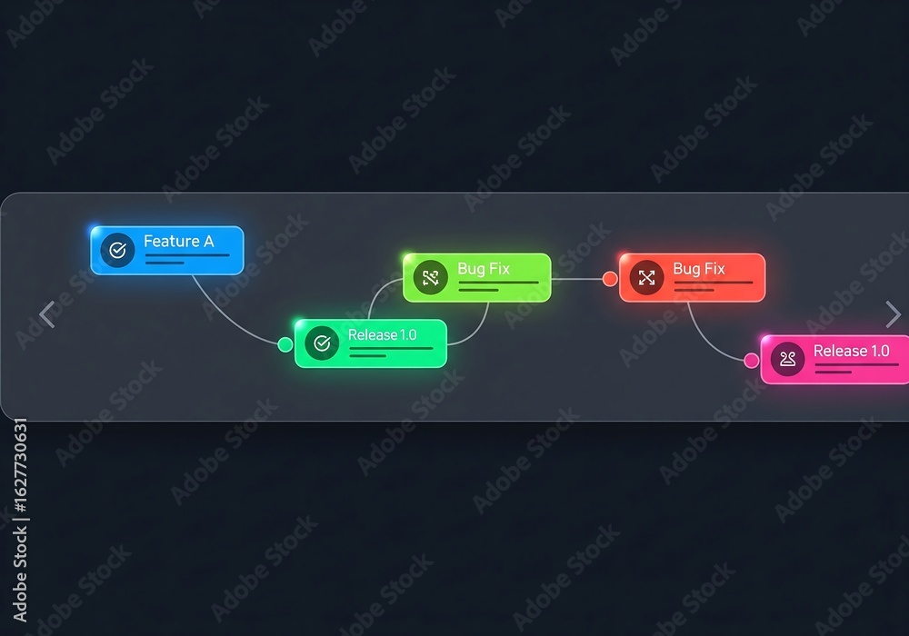 Poster software development workflow diagram