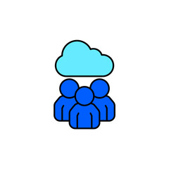 Icon a public cloud, isolated against a clean background.