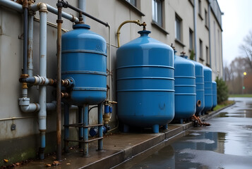 Naklejka premium Eco-Friendly Hydrogen Power Infrastructure