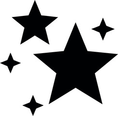 Obraz premium Hand drawn starbursts festive sparkle shine icon