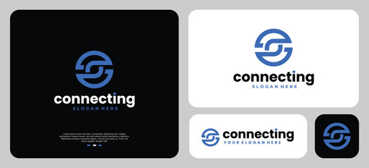 Connecting and Collaboration logo Design