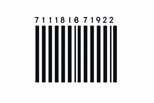 Modern barcode with numbers signifying retail or business transactions