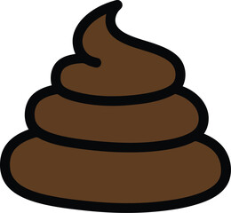 Funny poop emoji icon