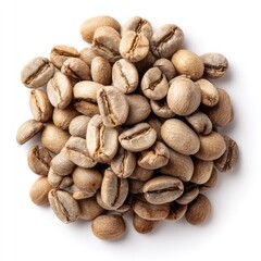 Obraz premium A cluster of unroasted coffee beans (2)