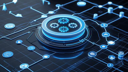 blue technology background