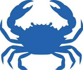 Blue crab silhouette icon