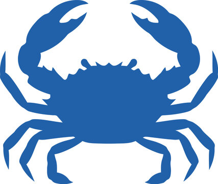 Blue crab silhouette icon