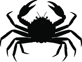 Crab silhouette seafood ocean life nautical icon