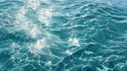 Obraz premium Sunlit water ripple patterns captured from above. Artificial intelligence image