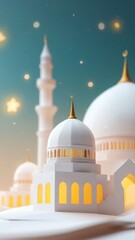 Fototapeta premium close up of beautiful white mosque