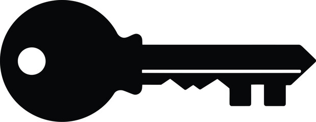 Black key silhouette icon